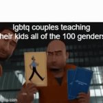 true tho | lgbtq couples teaching their kids all of the 100 genders | image tagged in gifs,funny memes,meme | made w/ Imgflip video-to-gif maker