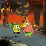 Spongebob & Patrick burn it all template