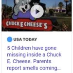 Chuck E Cheese 5 Kids Missing