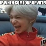 Felix Agrees | ME WHEN SOMEONE UPVOTES | image tagged in felix uno,felix straykids,straykids,me when upvoted,upvotes,happy felix | made w/ Imgflip meme maker