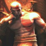 Kratos sitting on his throne meme