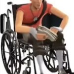 Scout but in a wheelchair