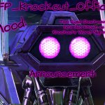 Knockout's Two Eyed Shockwave Announcement Template meme