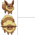 scared eevee meme