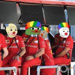 F1 Ferrari clown