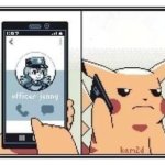 Pikachu phone officer Jenny