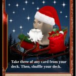 Santa Man Surreal Card