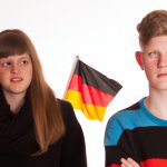 british boy  ignoring a german girl
