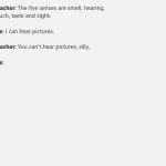 can't hear pictures
