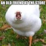 Sreaming Duck Original | ME WHEN MY MOM FINDS AN OLD FRIEND AT THE STORE | image tagged in sreaming duck original | made w/ Imgflip meme maker
