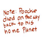 Simpsons Note Poochie Died Transparent Background