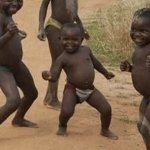 Happy African Boy Dancing