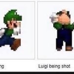 Luigi getting shot