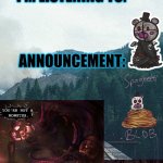 Blob's announcement thingymajigger 2 meme