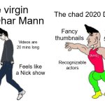 The virgin chapo brigader vs the Chad meme maker : r/virginvschad