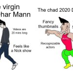 Virgin and Chad Meme Generator - Piñata Farms - The best meme generator and meme  maker for video & image memes