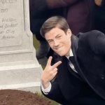Grant Gustin over grave GIF GIF Template