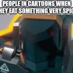 Spicy food moment | PEOPLE IN CARTOONS WHEN THEY EAT SOMETHING VERY SPICY | image tagged in gifs,memes,cartoon,spicy,cartoon logic | made w/ Imgflip video-to-gif maker