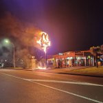 McDonald's Sign On Fire