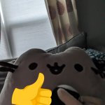 Pusheen with thumbs up template