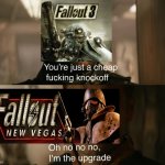 Summary Fallout Fanbase | image tagged in soldier boy and homelander | made w/ Imgflip meme maker