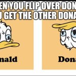 Pmurt dlanoD | WHEN YOU FLIP OVER DONALD YOU GET THE OTHER DONALD. | image tagged in you got the other donald,pmurt,trump | made w/ Imgflip meme maker