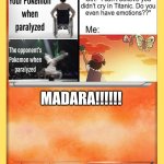 Blank Pokemon Card | THE FACTS; MADARA!!!!!! GUY SENSAI | image tagged in blank pokemon card | made w/ Imgflip meme maker