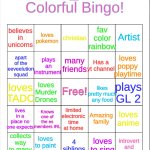 Unicorn_Eevee colorful bingo! meme