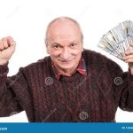 Old person with money