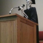 Graduation skeleton meme