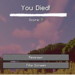 Minecraft respawn screen