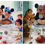 what do you prefer? old or new disney thanksgiving art? | image tagged in old vs new disney thanksgiving art | made w/ Imgflip meme maker