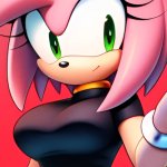 Cute Amy with fancy black dress