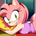 Amy Rose cute sleepover drawing