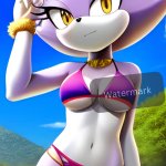 Blaze The Cat - Cute Purple Bikini