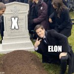 Why would advertisers do this | X; ELON | image tagged in barry allen grave,elon musk,x,twitter | made w/ Imgflip meme maker