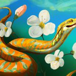 flower and snake