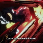 One punch man - Consecutive normal punches meme