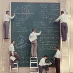 Math professors big chalkboard