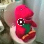 barny takes a dump meme