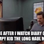 Funny title | ME AFTER I WATCH DIARY OF A WIMPY KID THE LONG HAUL MOVIE: | image tagged in gifs,funny,diary of a wimpy kid,movies | made w/ Imgflip video-to-gif maker