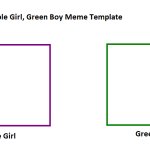 Purple Girl and Green Boy Meme Template
