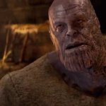 Thanos getting head chopped off GIF Template