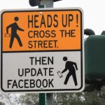 Street sign | image tagged in street crossing,heads up,cross street,update facebook | made w/ Imgflip meme maker