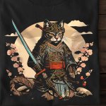 Samurai sword cat