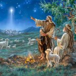 Shepherds abiding in the field template
