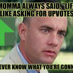 Forrest upvotes meme