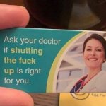 Ask your doctor if