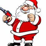 Santa with a gun meme