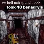 aw hell nah spunch bob took 40 benadryls